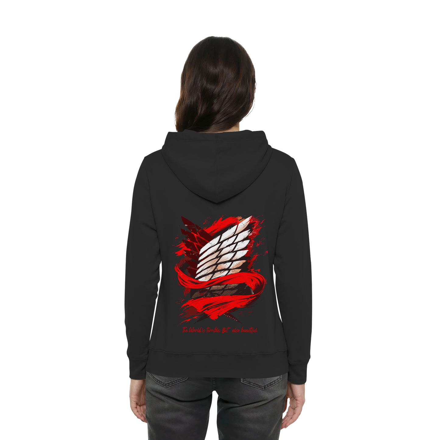 "Verbundenheit" Back Women Organic Hoodie