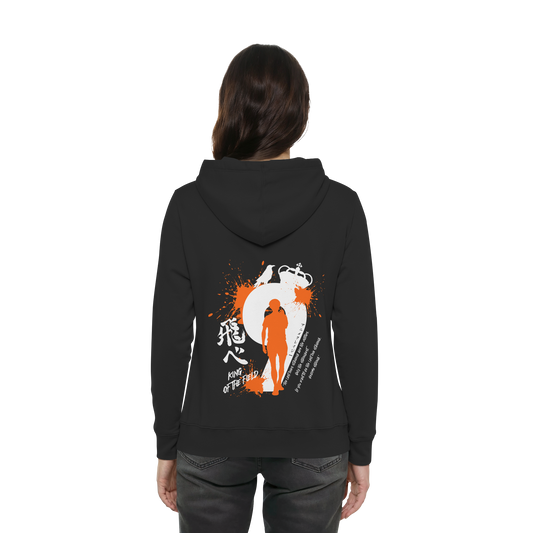 "King Of The Field" Back Black Women Organic Hoodie