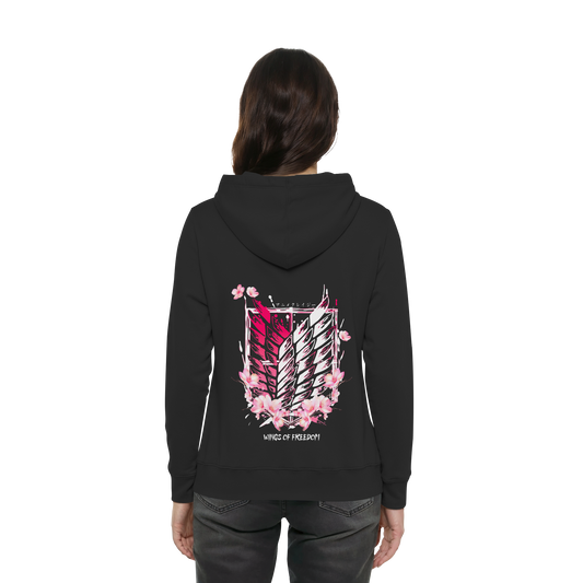 "Petals of Liberation“ Back Women Organic Hoodie
