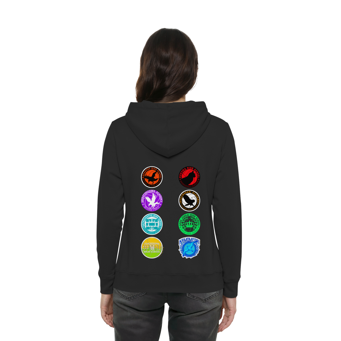 "Ascension Marks" Back Black Women Organic Hoodie