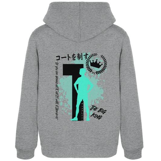 "The Big King" Back Grey Women Organic Hoodie