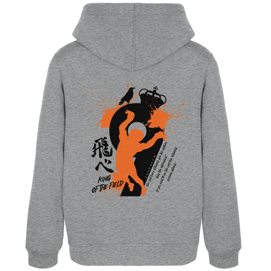 "King Of The Field 2.0" Back Grey Women Organic Hoodie