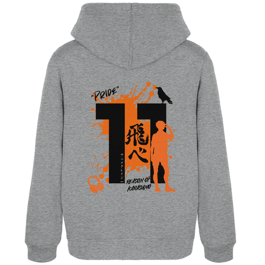 "Pride" Back Grey Women Organic Hoodie