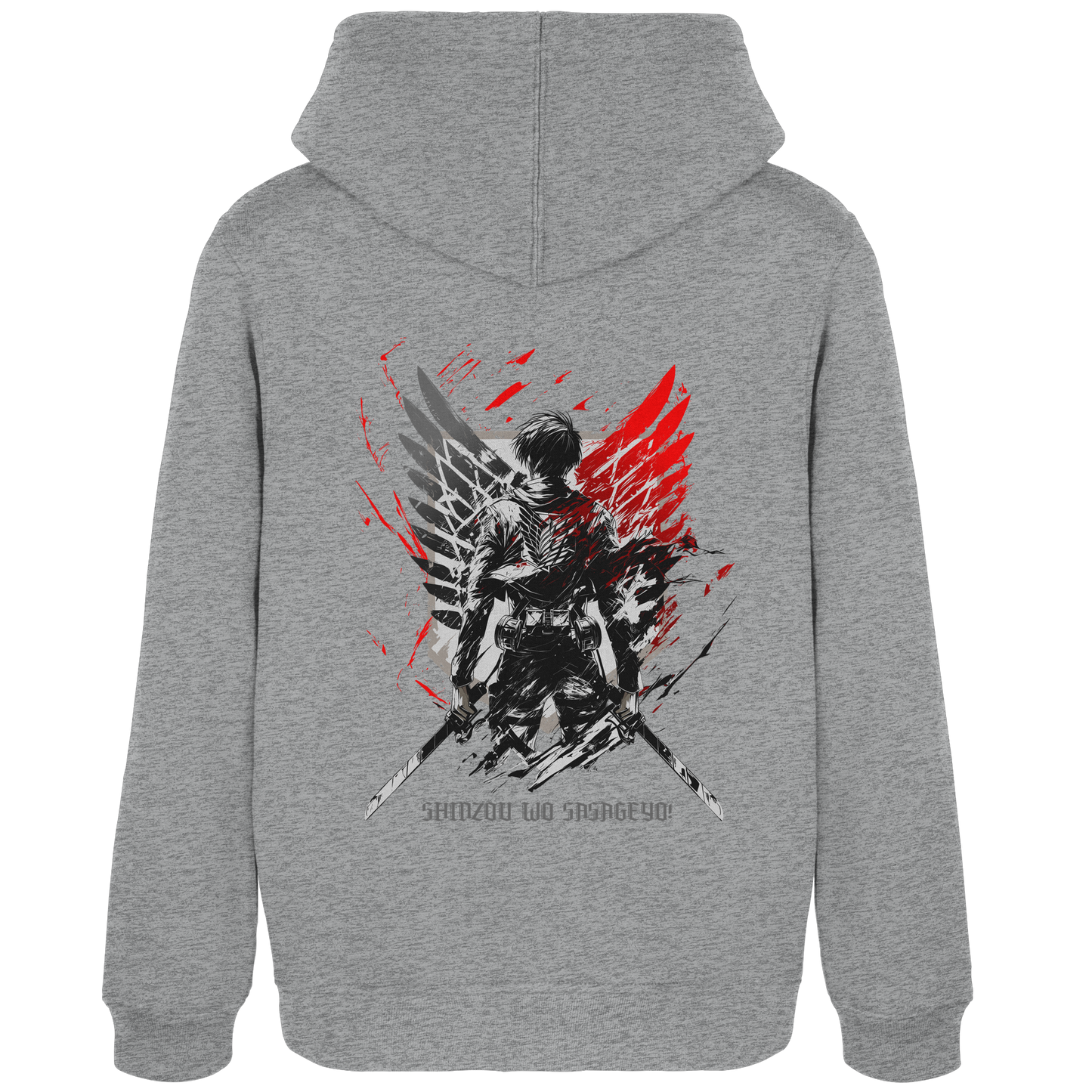 "Wings of Resolve" Back Women Organic Hoodie