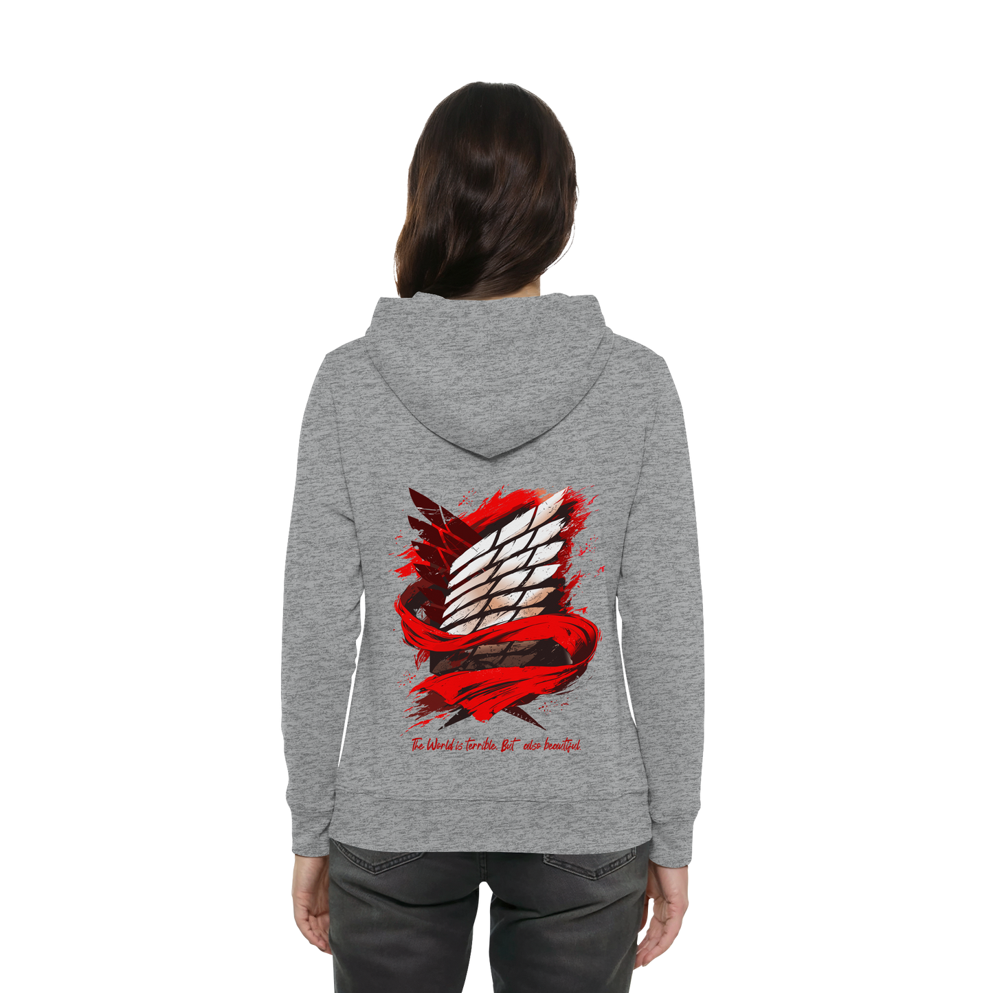 "Verbundenheit" Back Women Organic Hoodie