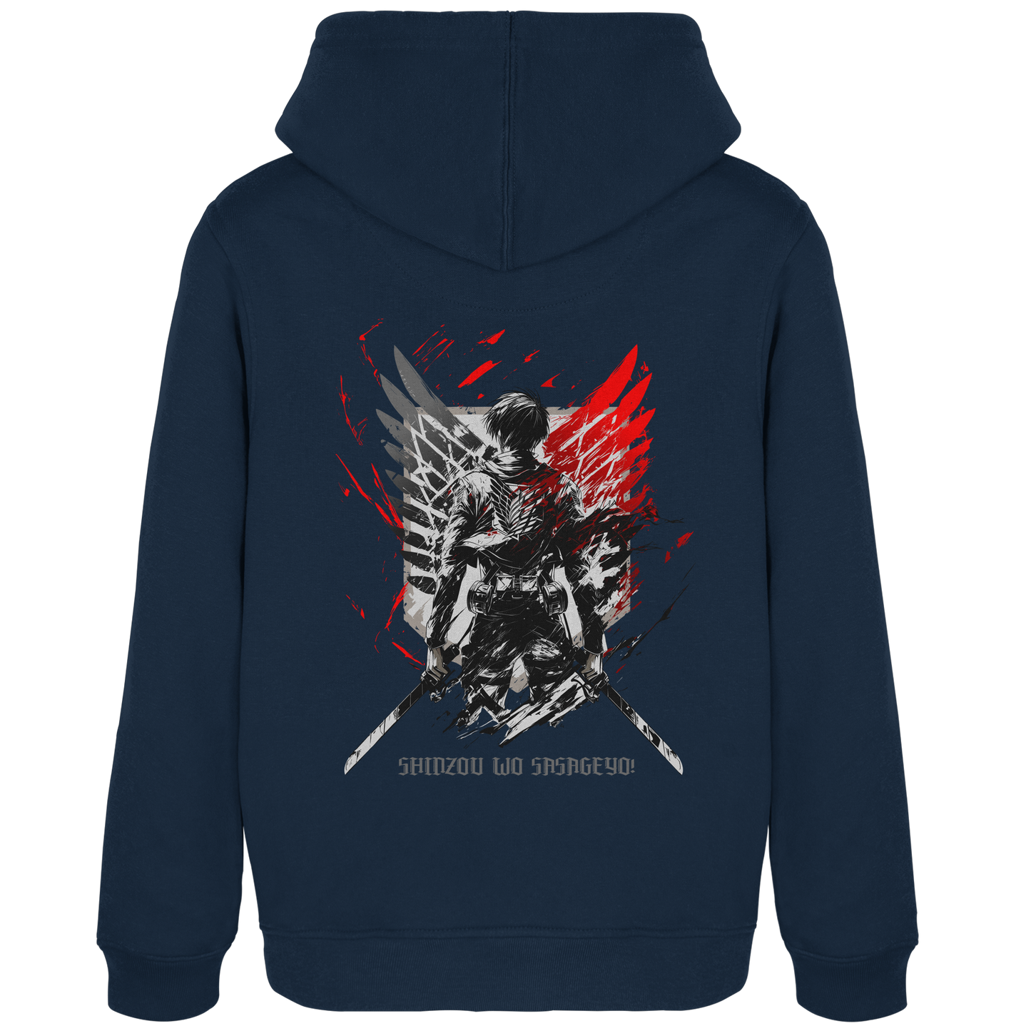 "Wings of Resolve" Back Women Organic Hoodie