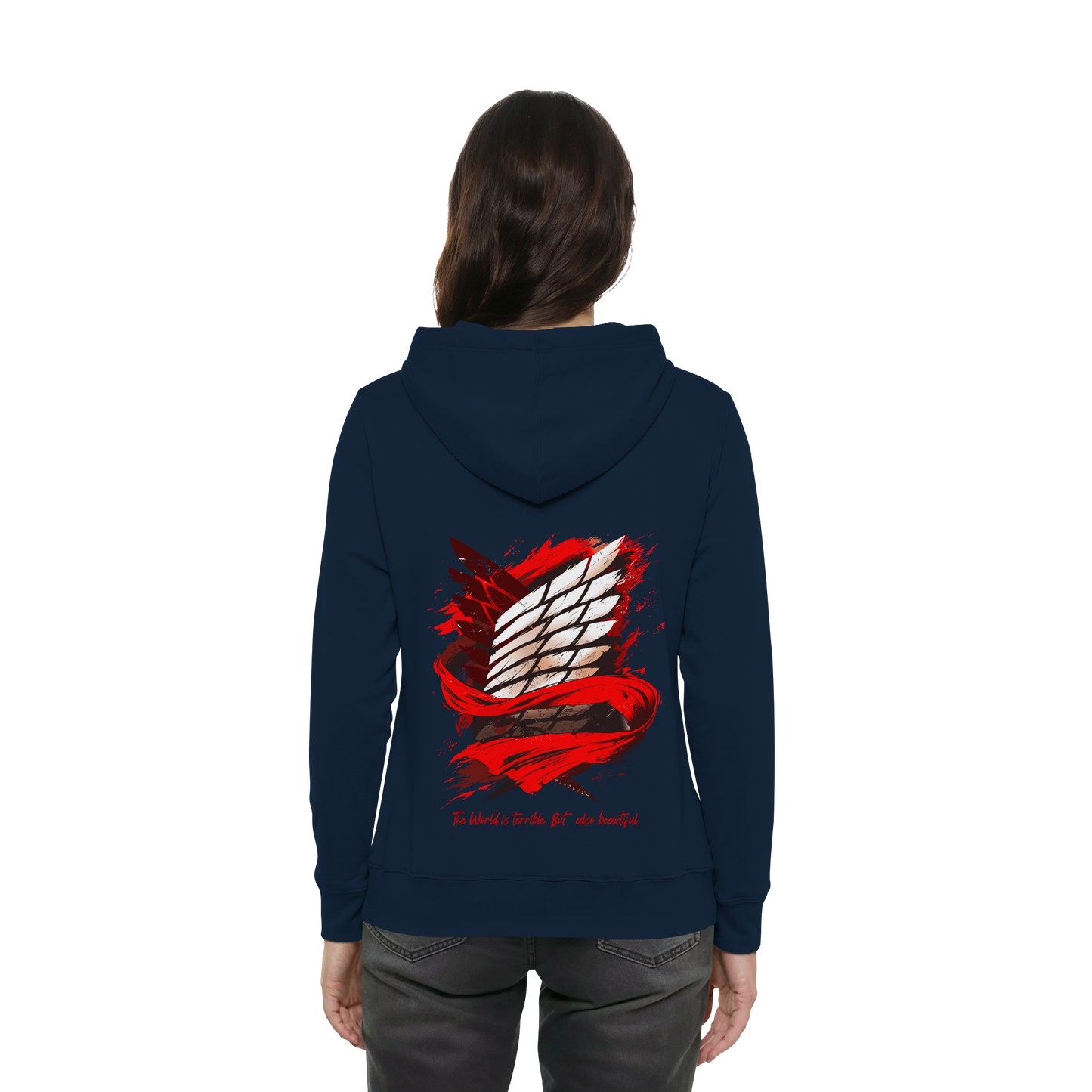 "Verbundenheit" Back Women Organic Hoodie