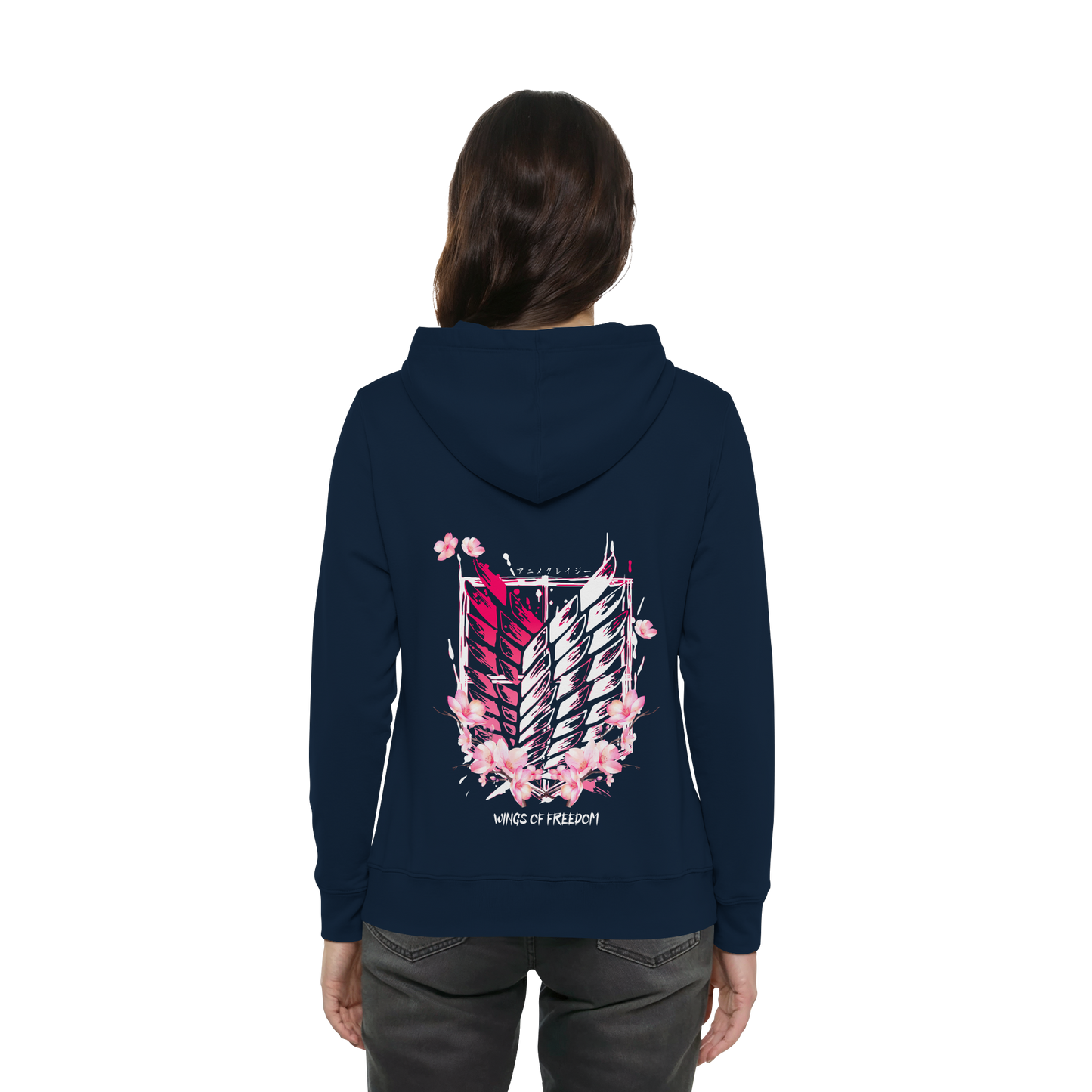 "Petals of Liberation“ Back Women Organic Hoodie