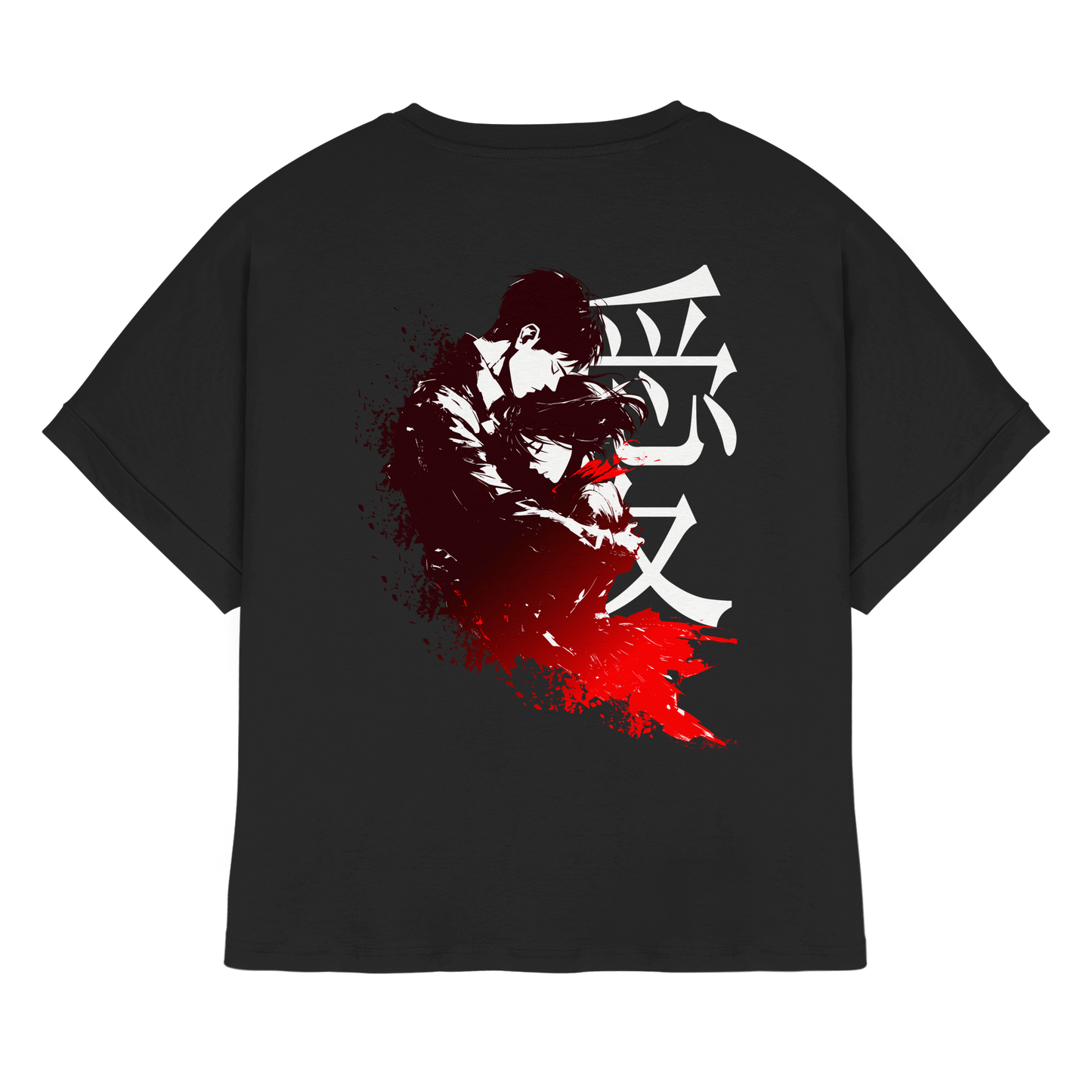 "Bound by Fate" Back Womens Organic Rolled Sleeves Shirt