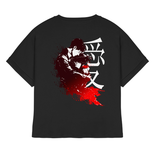 "Bound by Fate" Back Womens Organic Rolled Sleeves Shirt