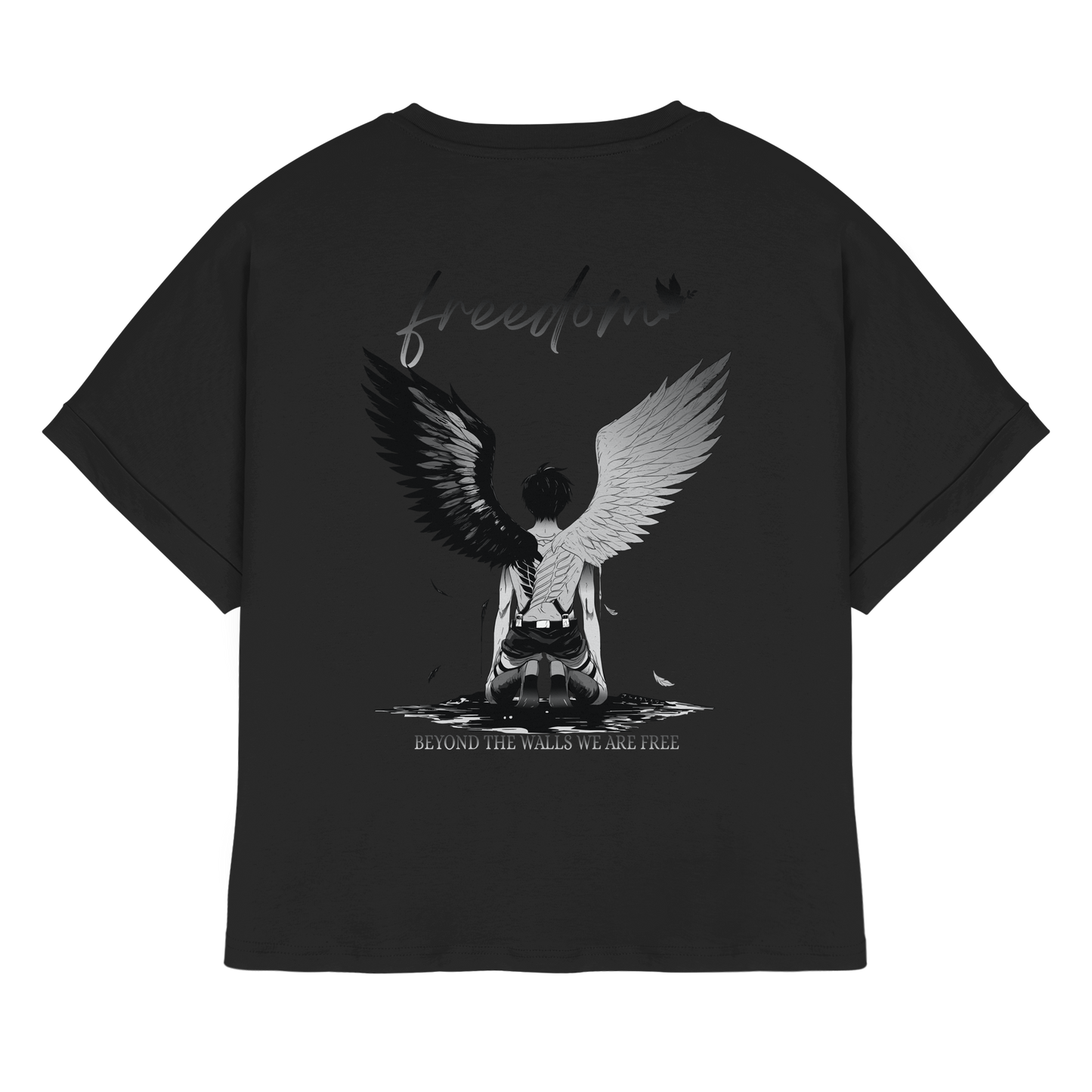"Freedom" Back Womens Organic Rolled Sleeves Shirt