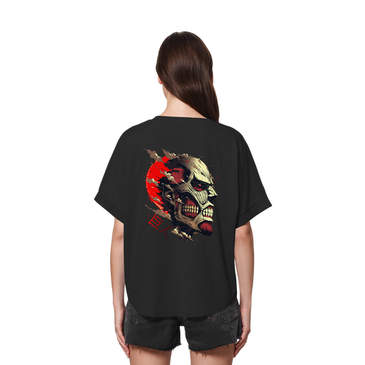 "Titan" Back Womens Organic Rolled Sleeves Shirt