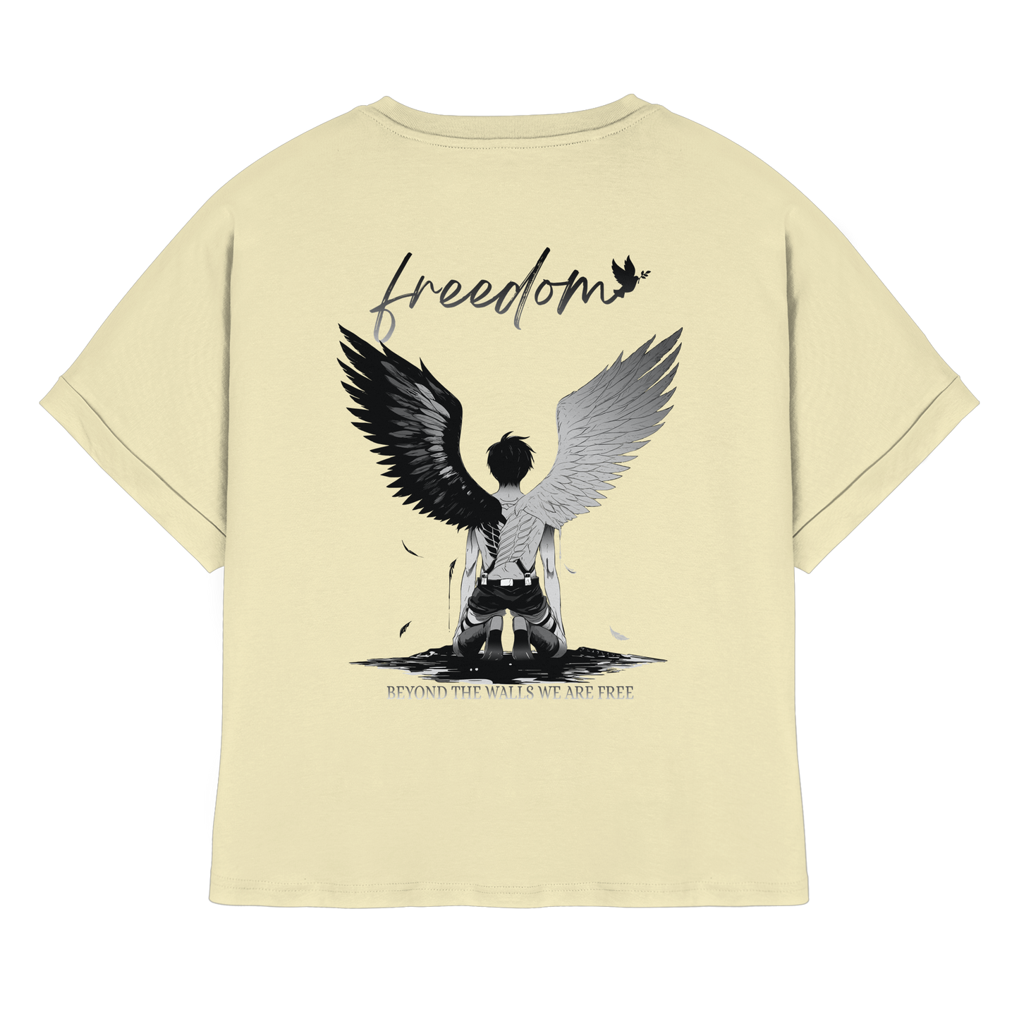 "Freedom" Back Womens Organic Rolled Sleeves Shirt