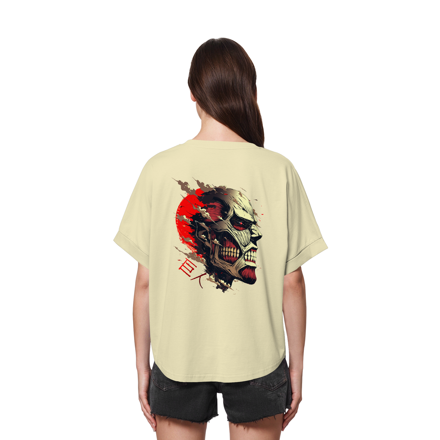 "Titan" Back Womens Organic Rolled Sleeves Shirt