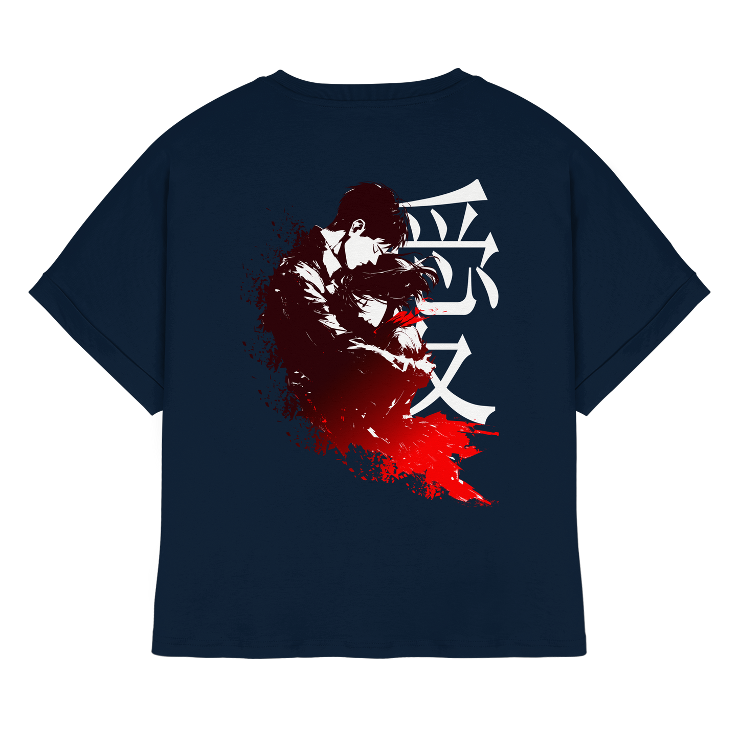 "Bound by Fate" Back Womens Organic Rolled Sleeves Shirt