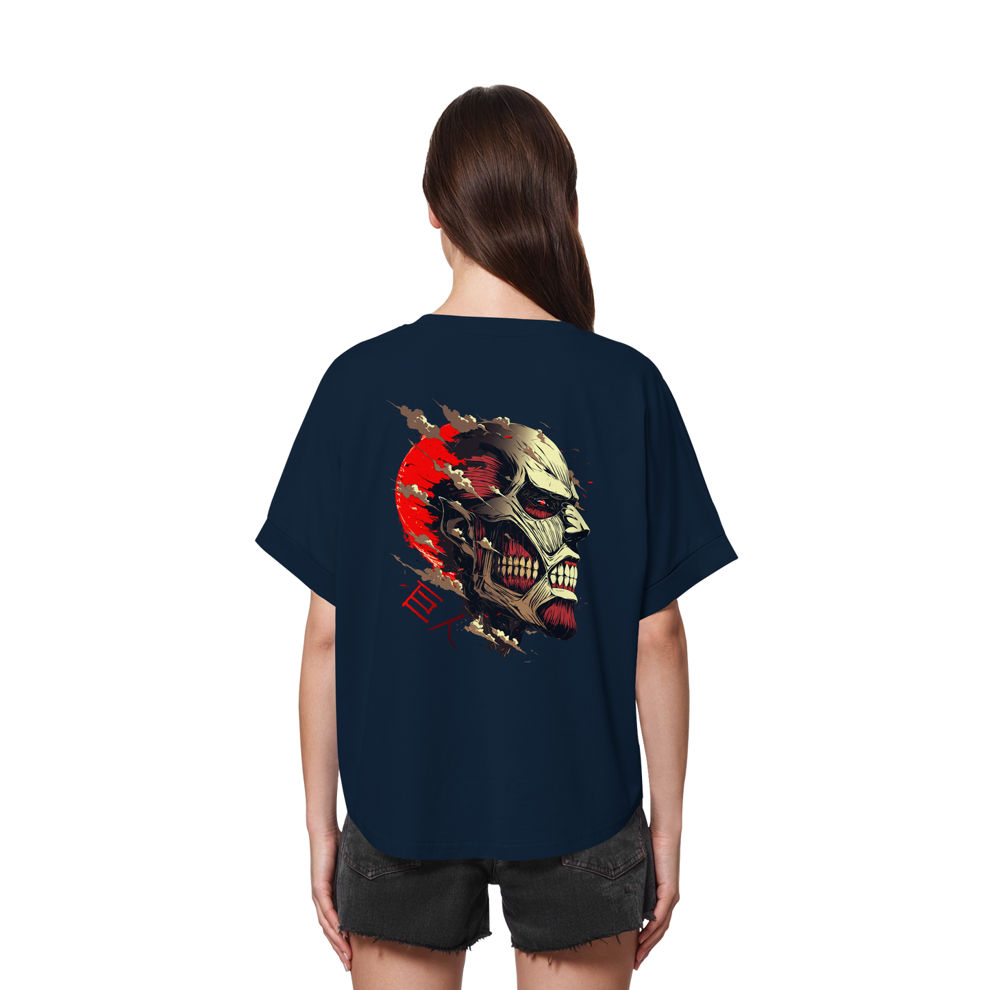 "Titan" Back Womens Organic Rolled Sleeves Shirt