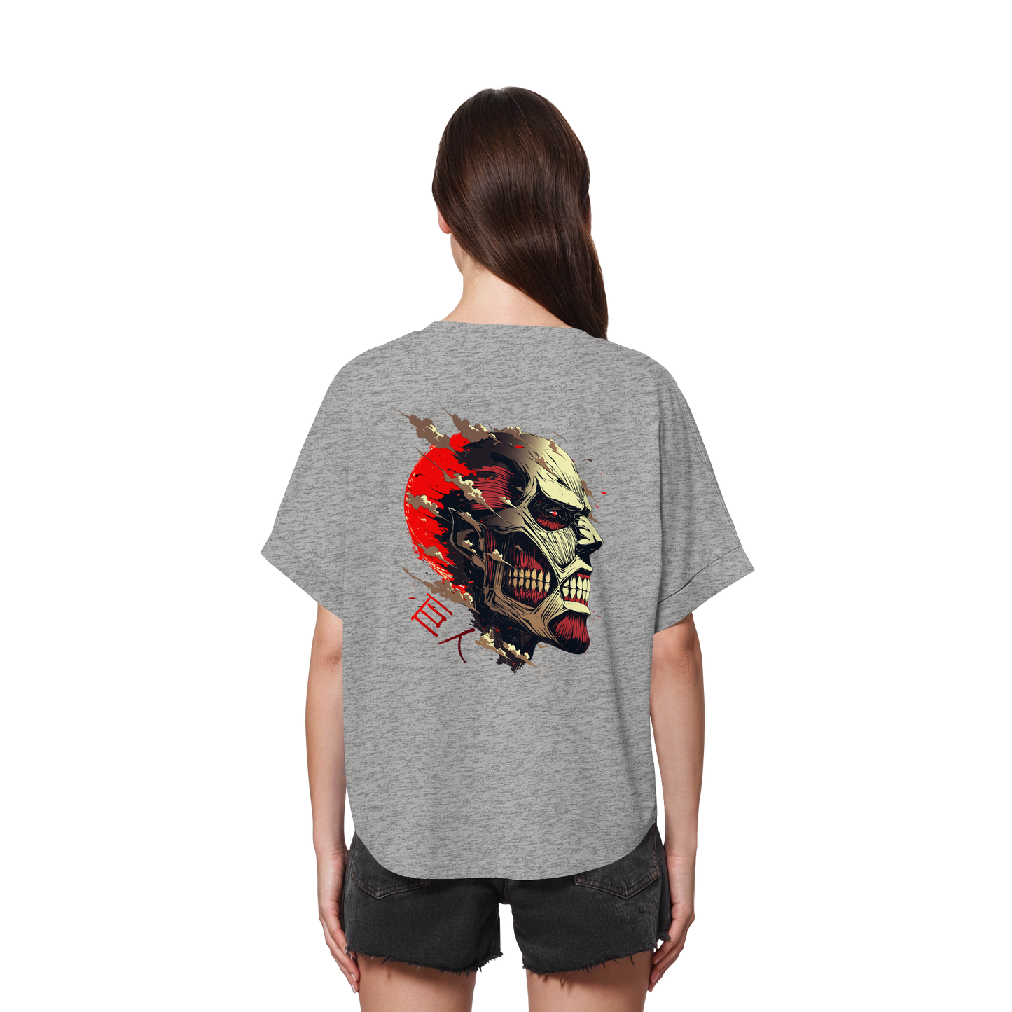 "Titan" Back Womens Organic Rolled Sleeves Shirt