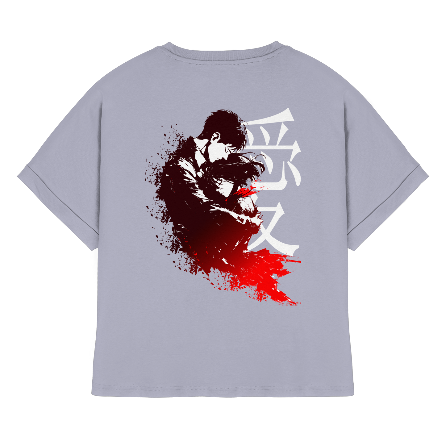 "Bound by Fate" Back Womens Organic Rolled Sleeves Shirt