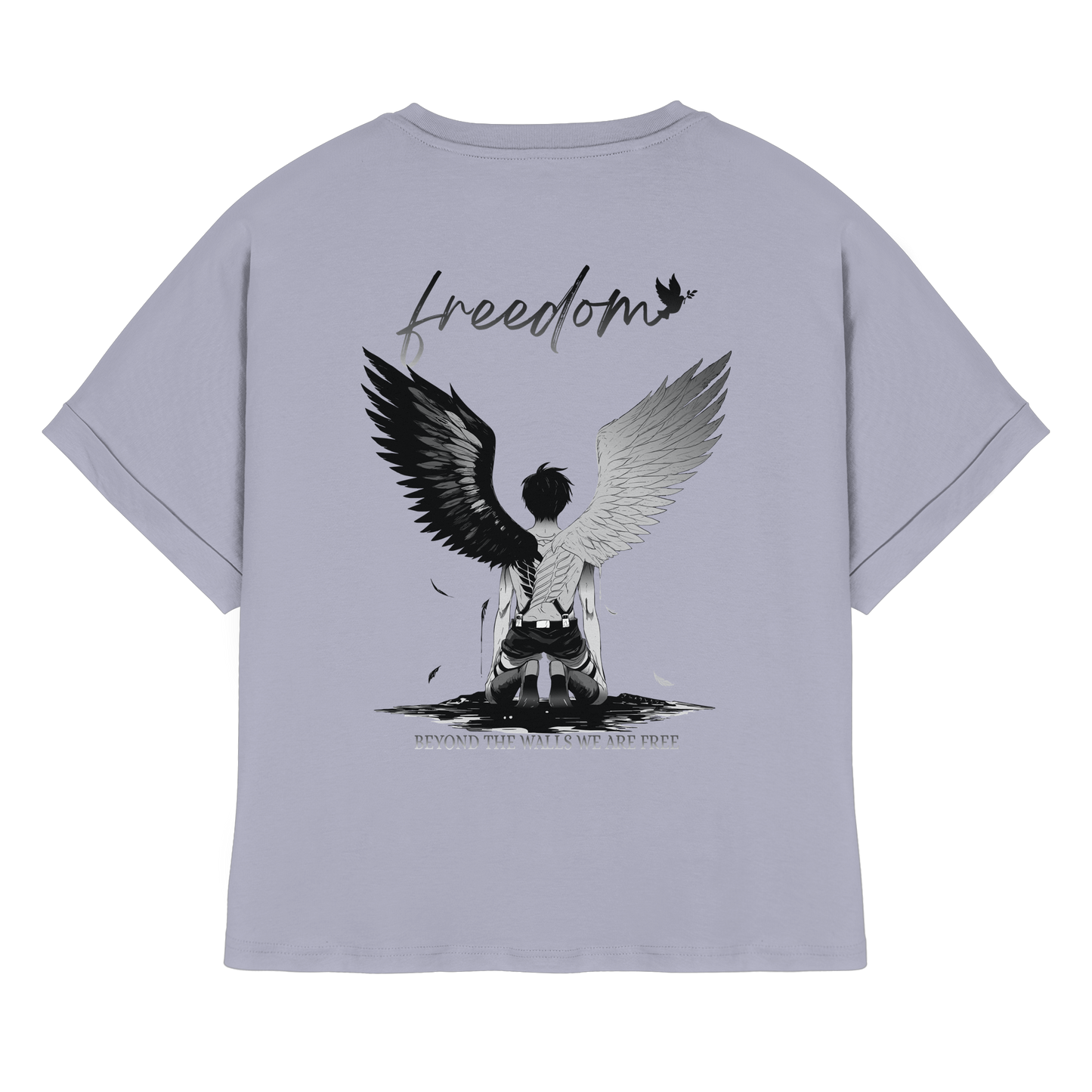 "Freedom" Back Womens Organic Rolled Sleeves Shirt