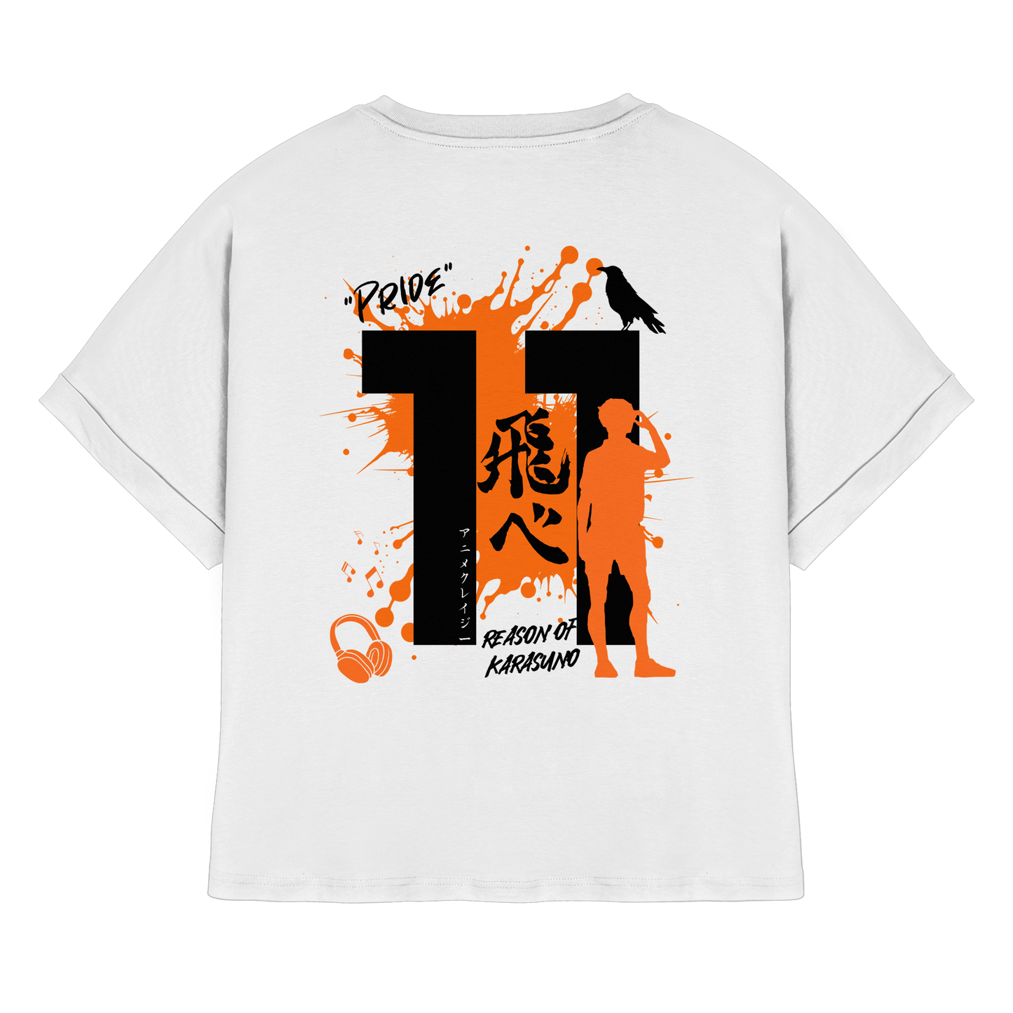 "Pride" Back White Womens Organic Rolled Sleeves Shirt