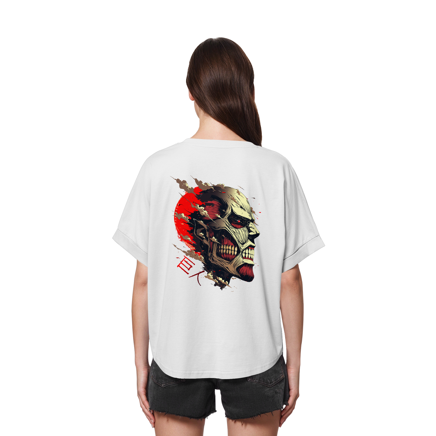 "Titan" Back Womens Organic Rolled Sleeves Shirt