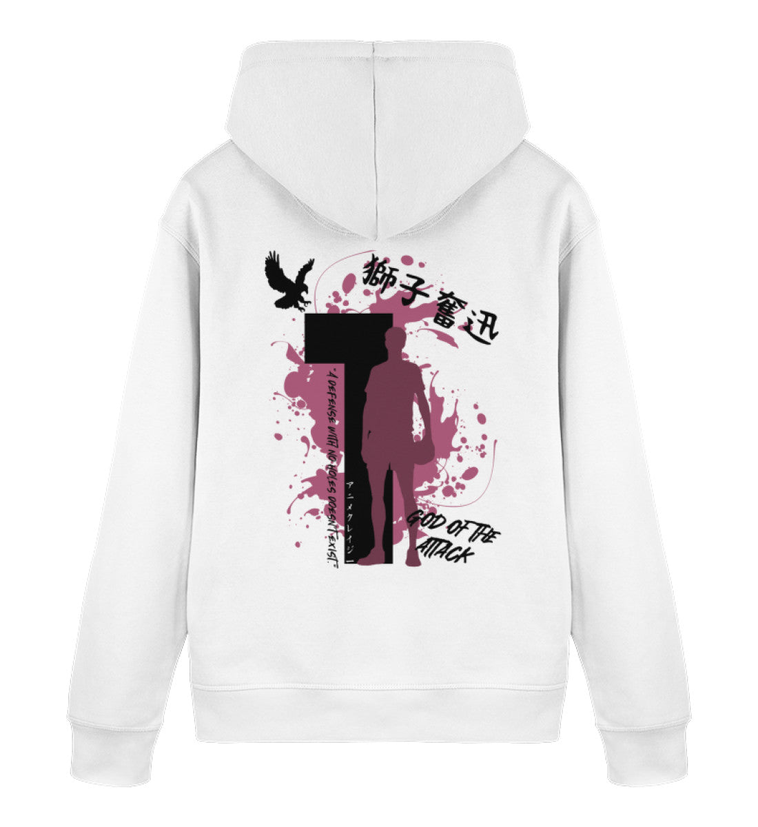 "God Of The Attack" Back Unisex Organic Hoodie