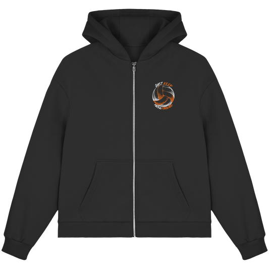 "Little Titan" Black Fluffy Boxcut Zipper