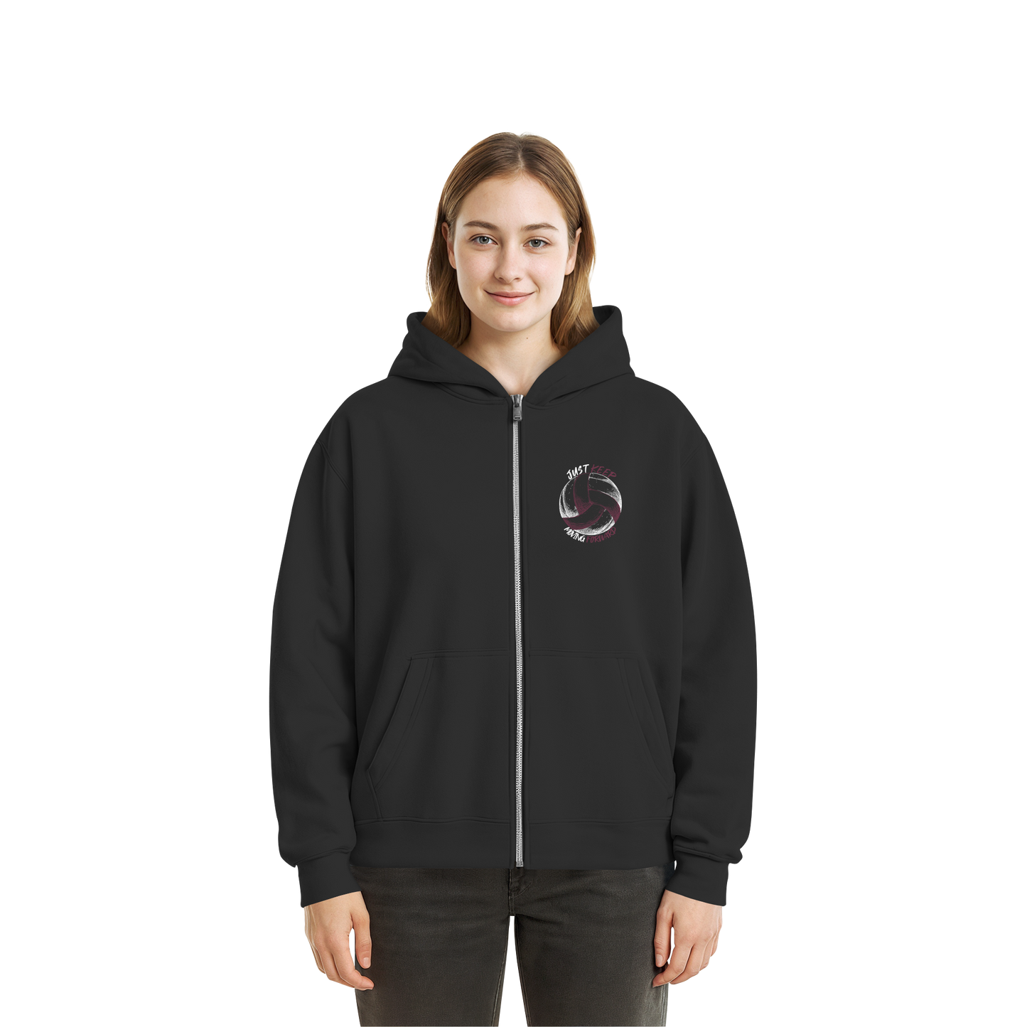 "God Of The Attack" Black Fluffy Boxcut Zipper