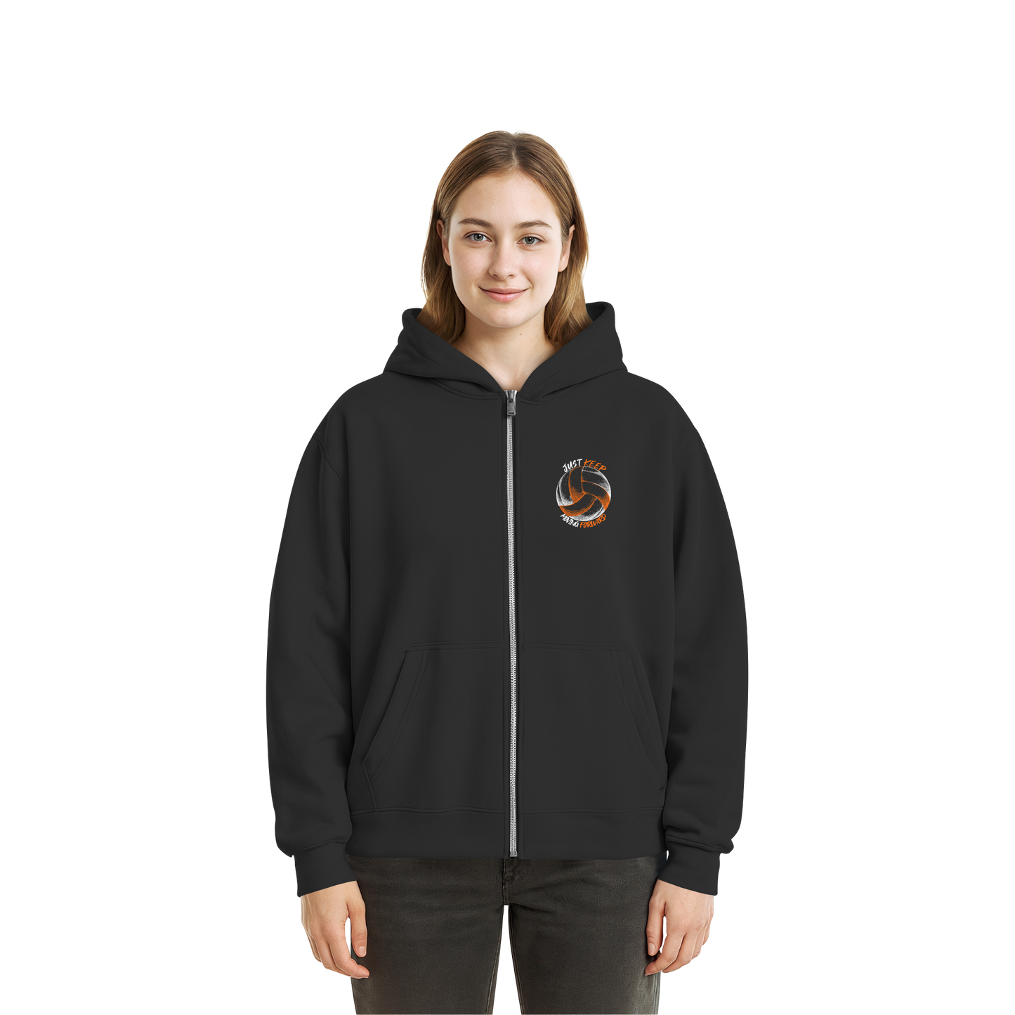 "Little Titan" Black Fluffy Boxcut Zipper