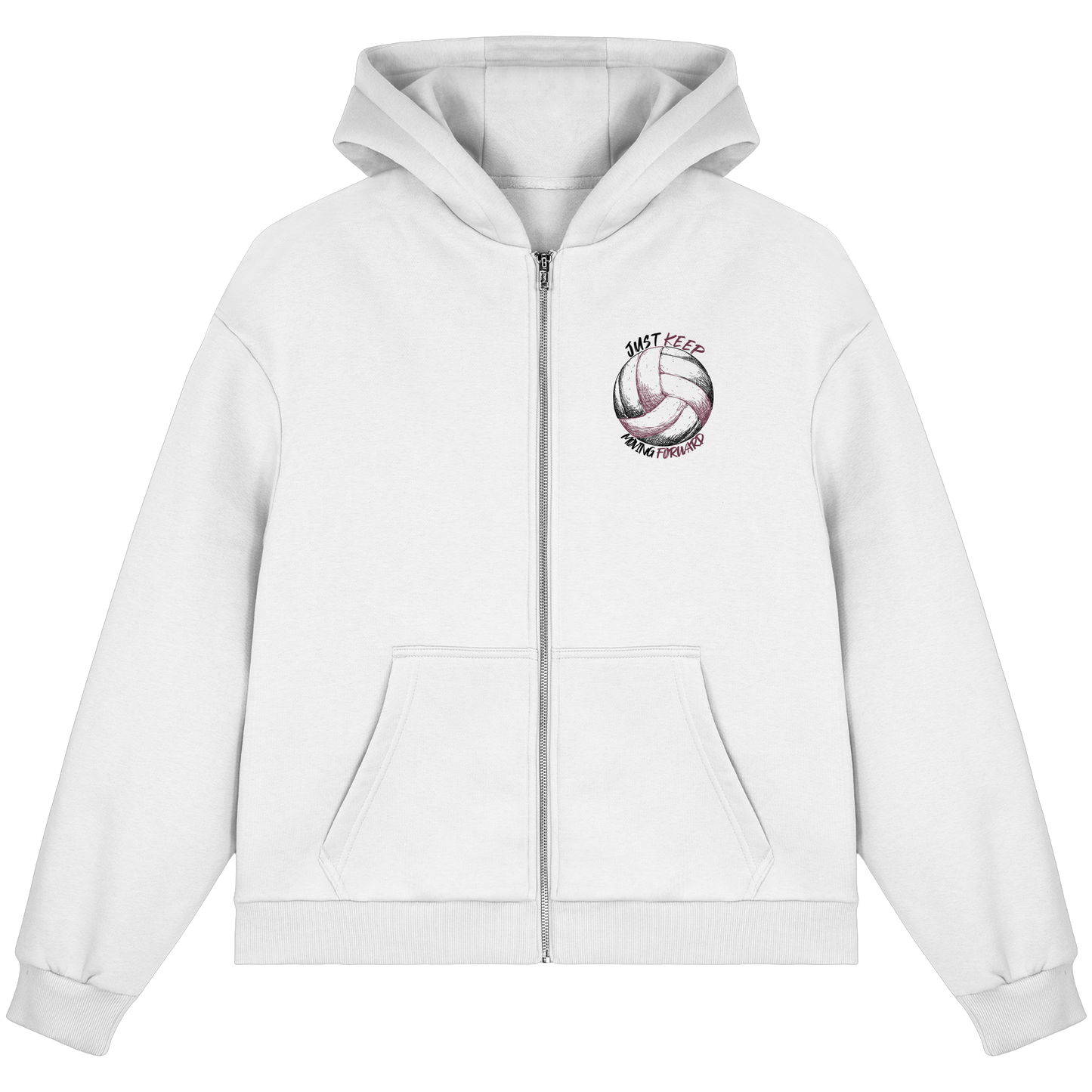 "God Of The Attack" White Fluffy Boxcut Zipper