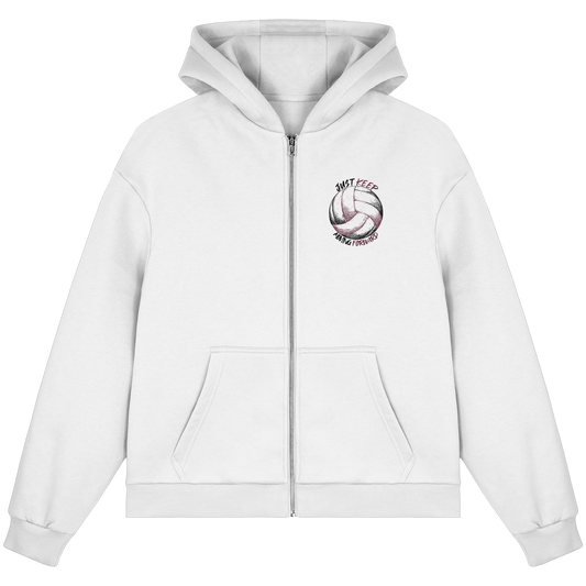 "God Of The Attack" White Fluffy Boxcut Zipper