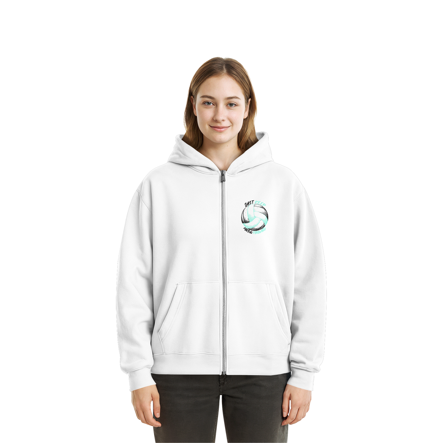 "The Big King" White Fluffy Boxcut Zipper