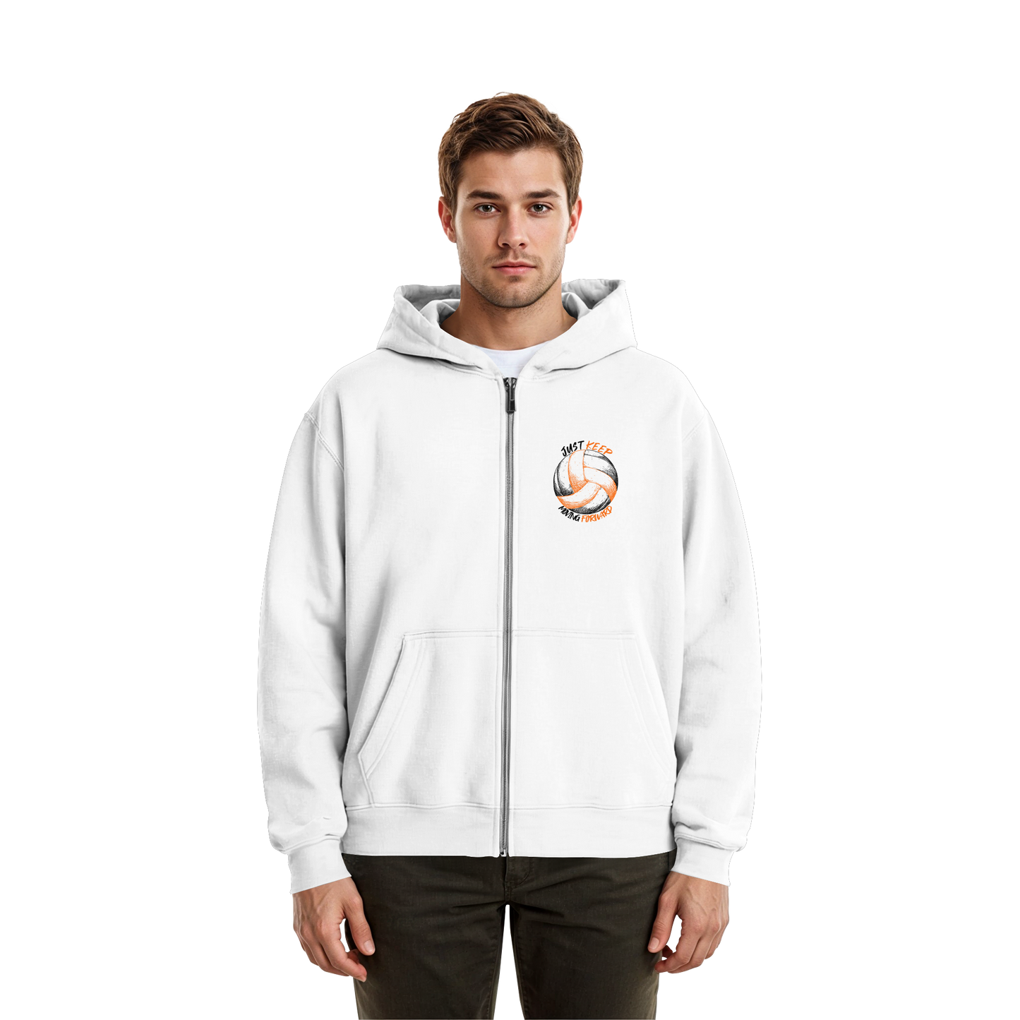 "King Of The Field" White Fluffy Boxcut Zipper