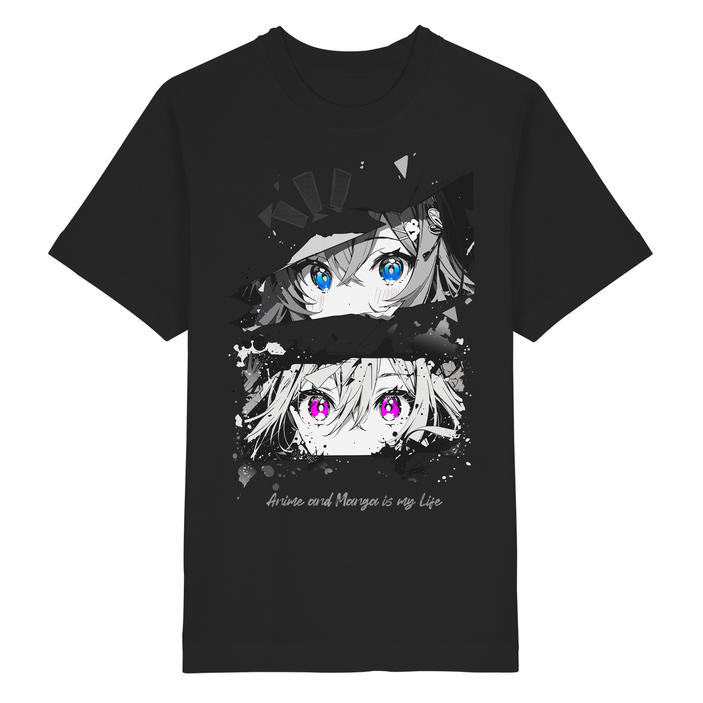"Anime Eyes" Front - Heavy Oversized Organic Shirt