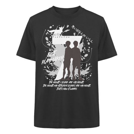 "Best Playmaker" Front Organic Heavy Oversized Shirt