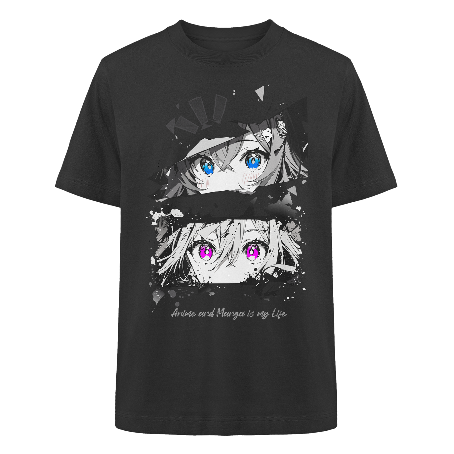 "Anime Eyes" Front - Heavy Oversized Organic Shirt