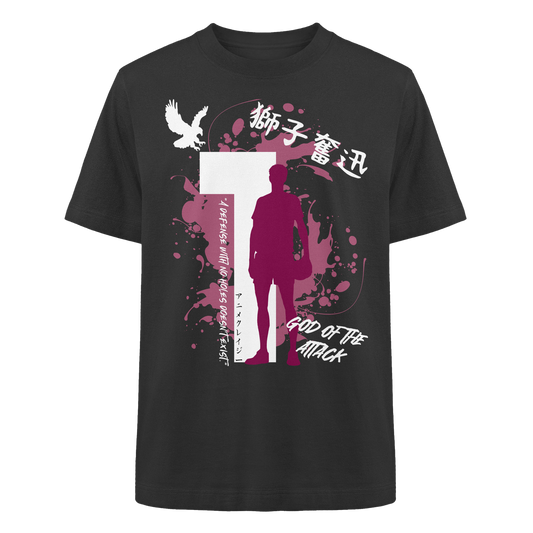 "God Of The Attack" Front Organic Heavy Oversized Shirt