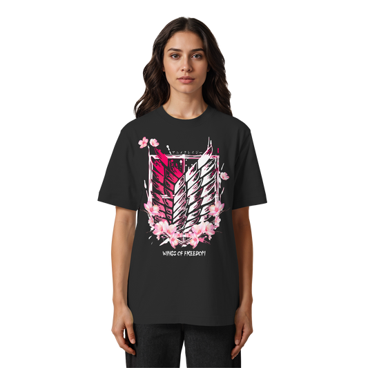 "Petals of Liberation“ Front Heavy Oversized Organic Shirt