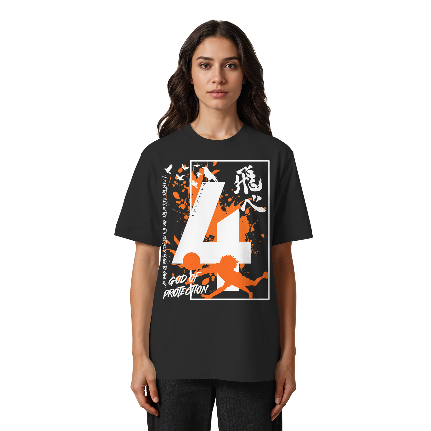 "God Of Protection" Front Organic Heavy Oversized Shirt