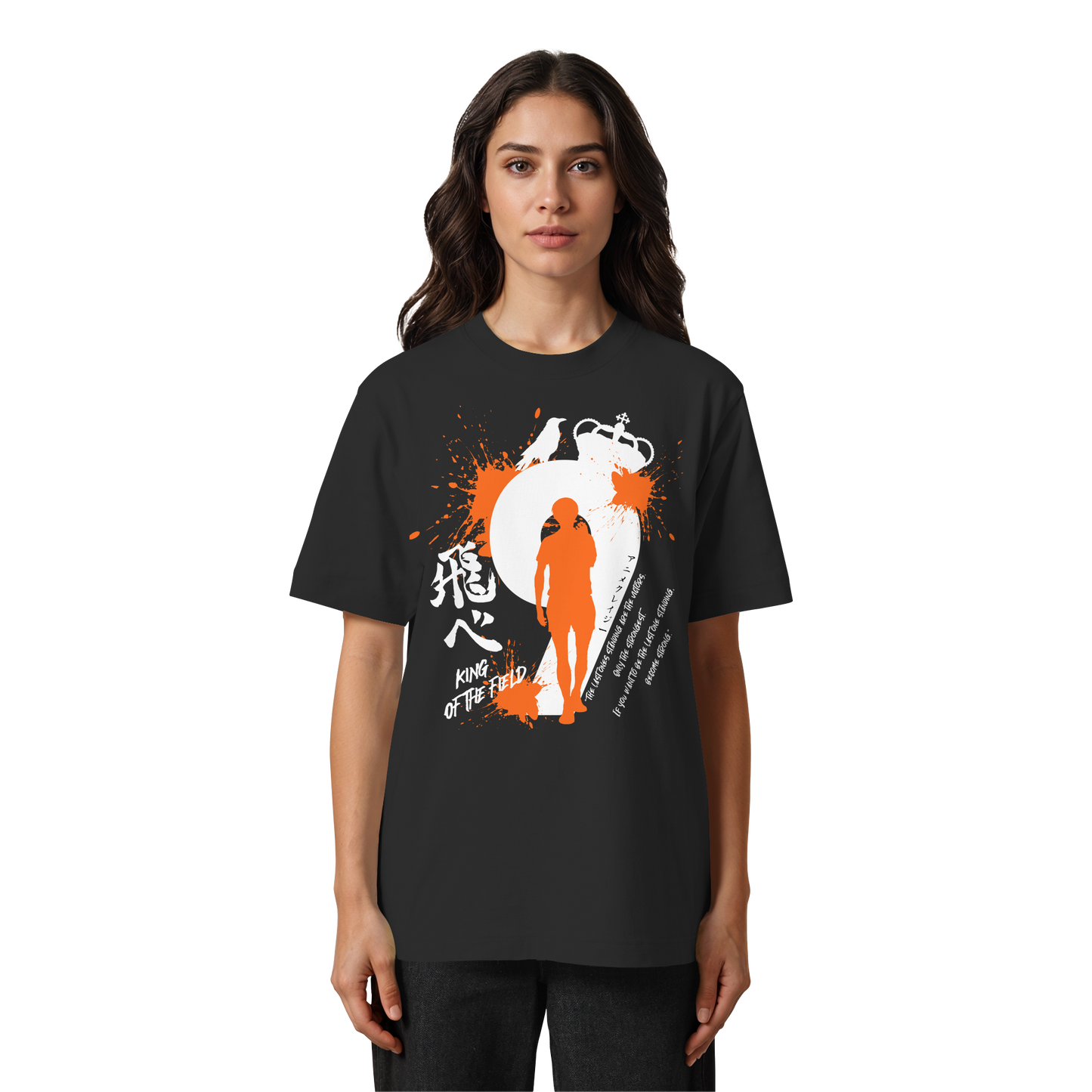 "King Of The Field" Front Organic Heavy Oversized Shirt
