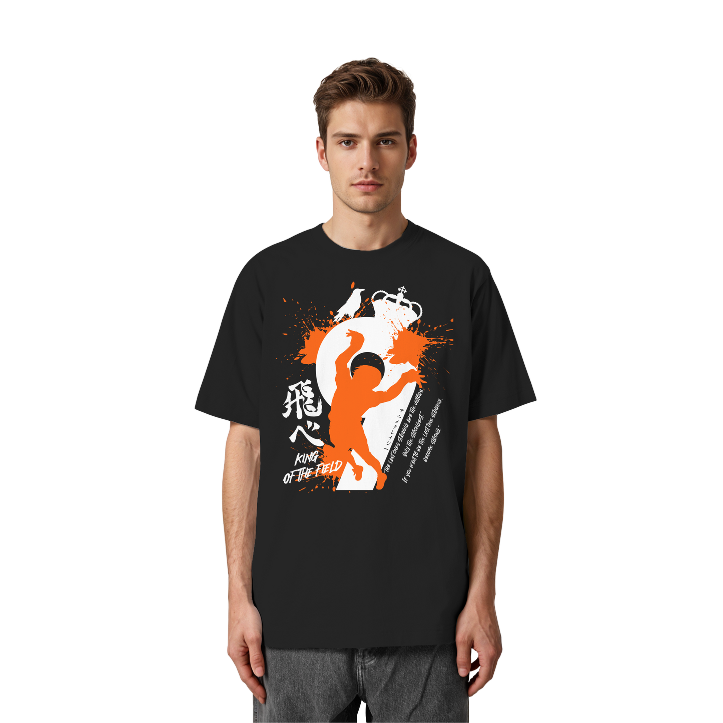 "King Of The Field 2.0" Front Organic Heavy Oversized Shirt
