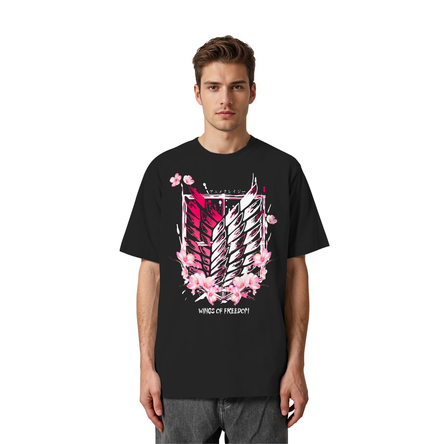 "Petals of Liberation“ Front Heavy Oversized Organic Shirt
