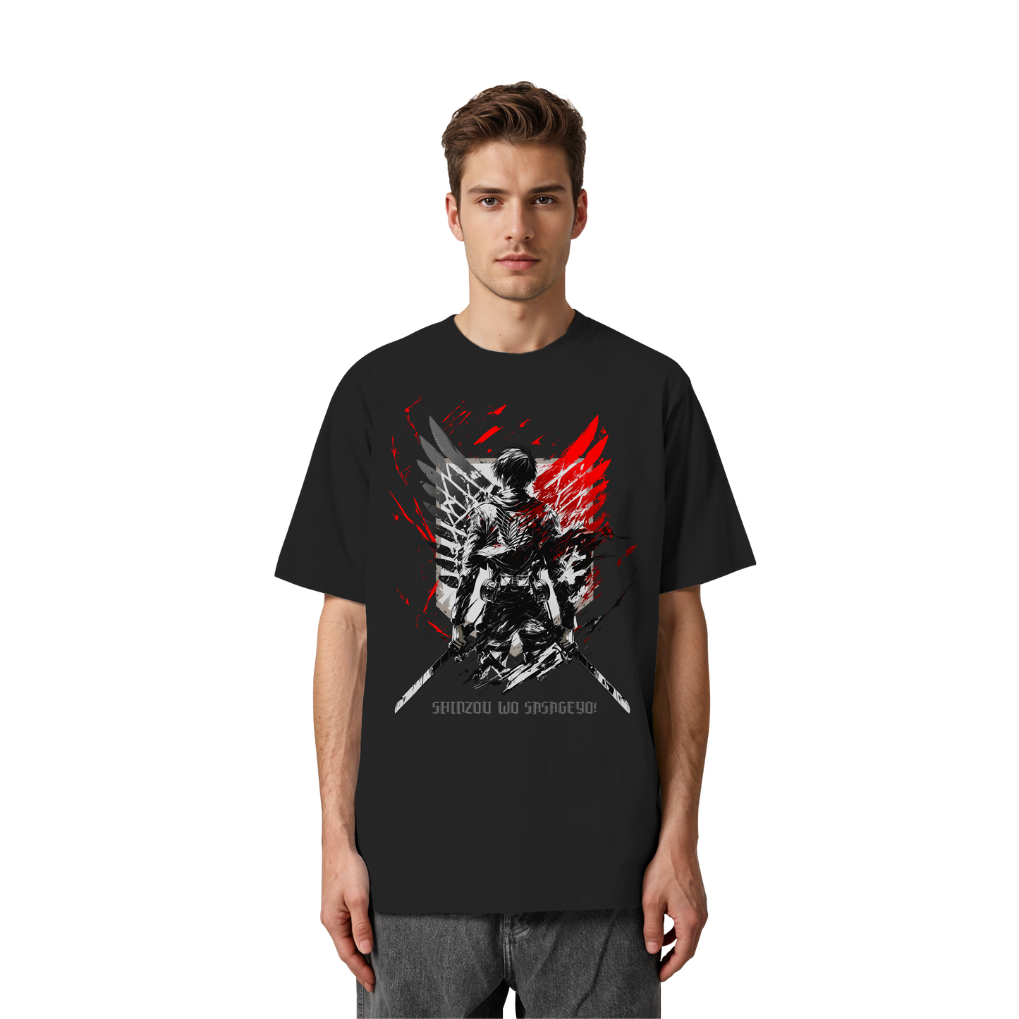 "Wings Of Resolve" Front Heavy Oversized Organic Shirt