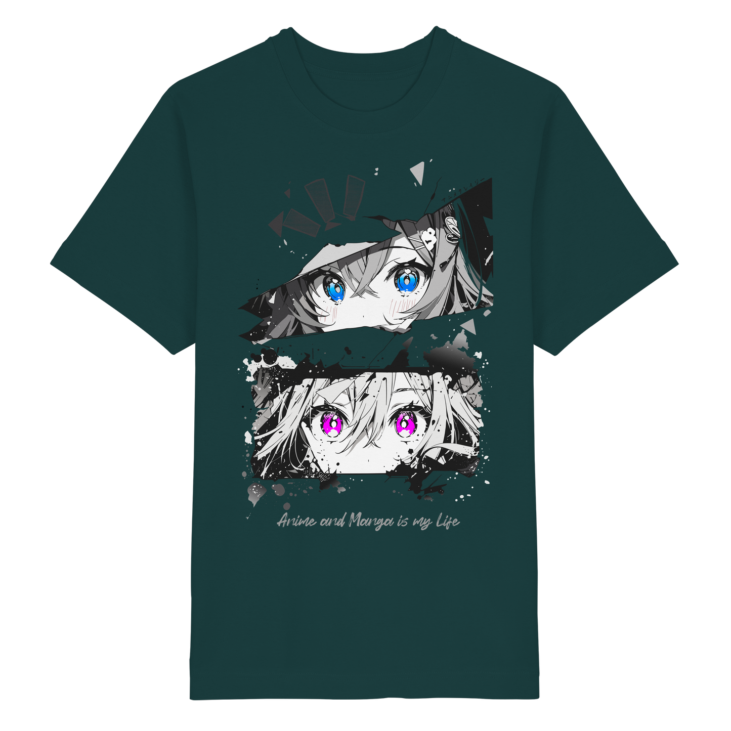 "Anime Eyes" Front - Heavy Oversized Organic Shirt