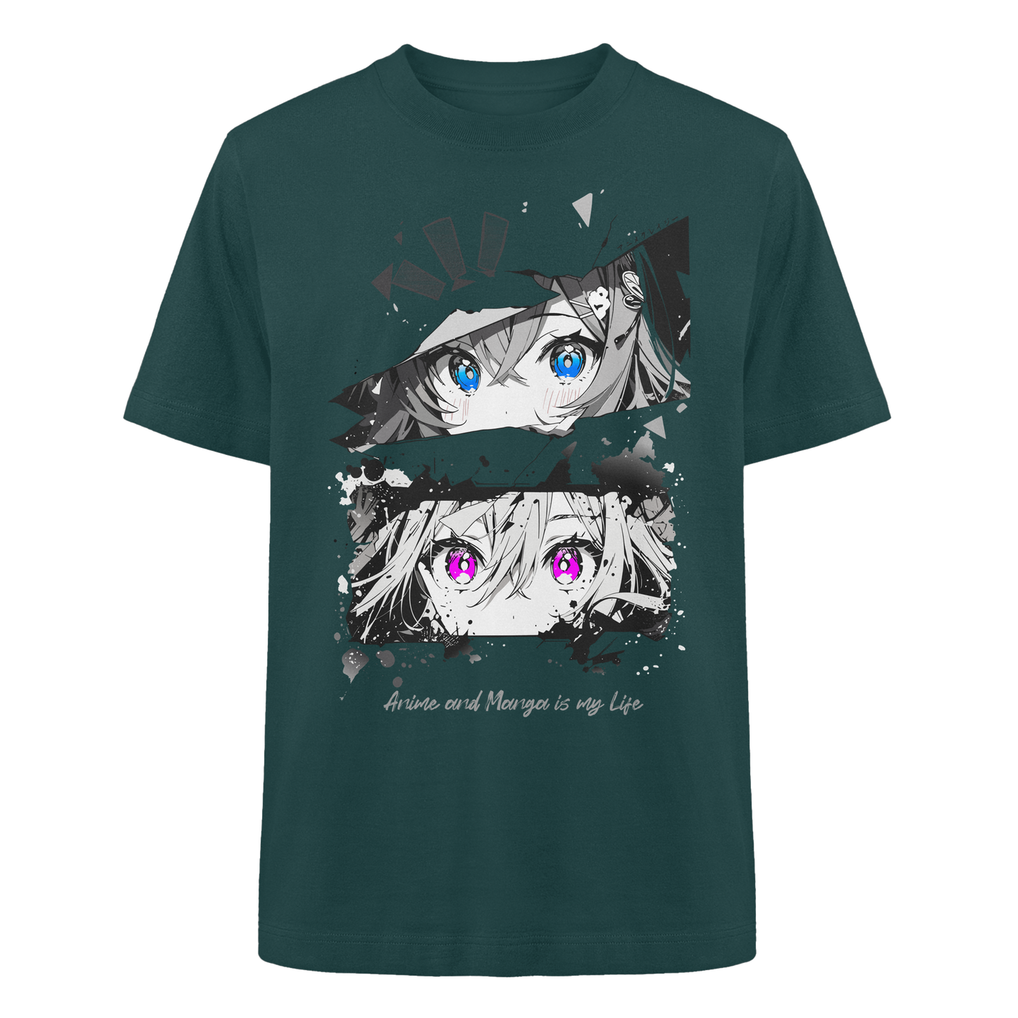 "Anime Eyes" Front - Heavy Oversized Organic Shirt