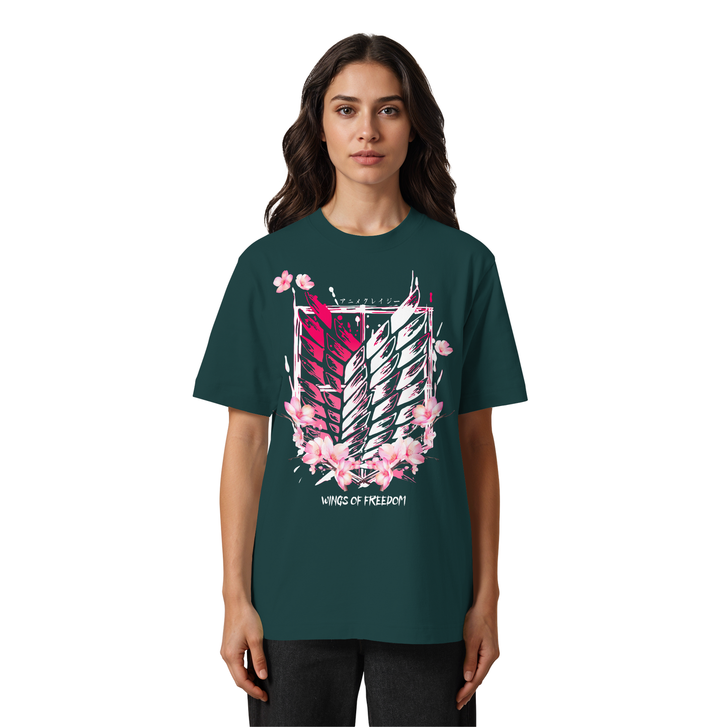 "Petals of Liberation“ Front Heavy Oversized Organic Shirt