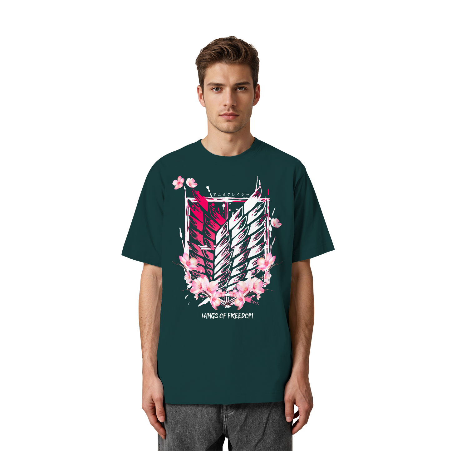 "Petals of Liberation“ Front Heavy Oversized Organic Shirt