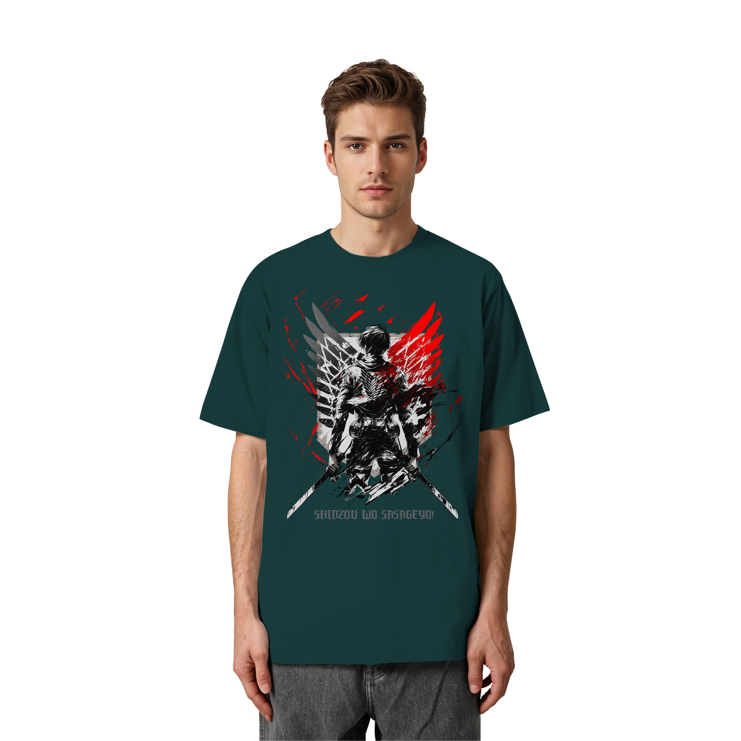 "Wings Of Resolve" Front Heavy Oversized Organic Shirt