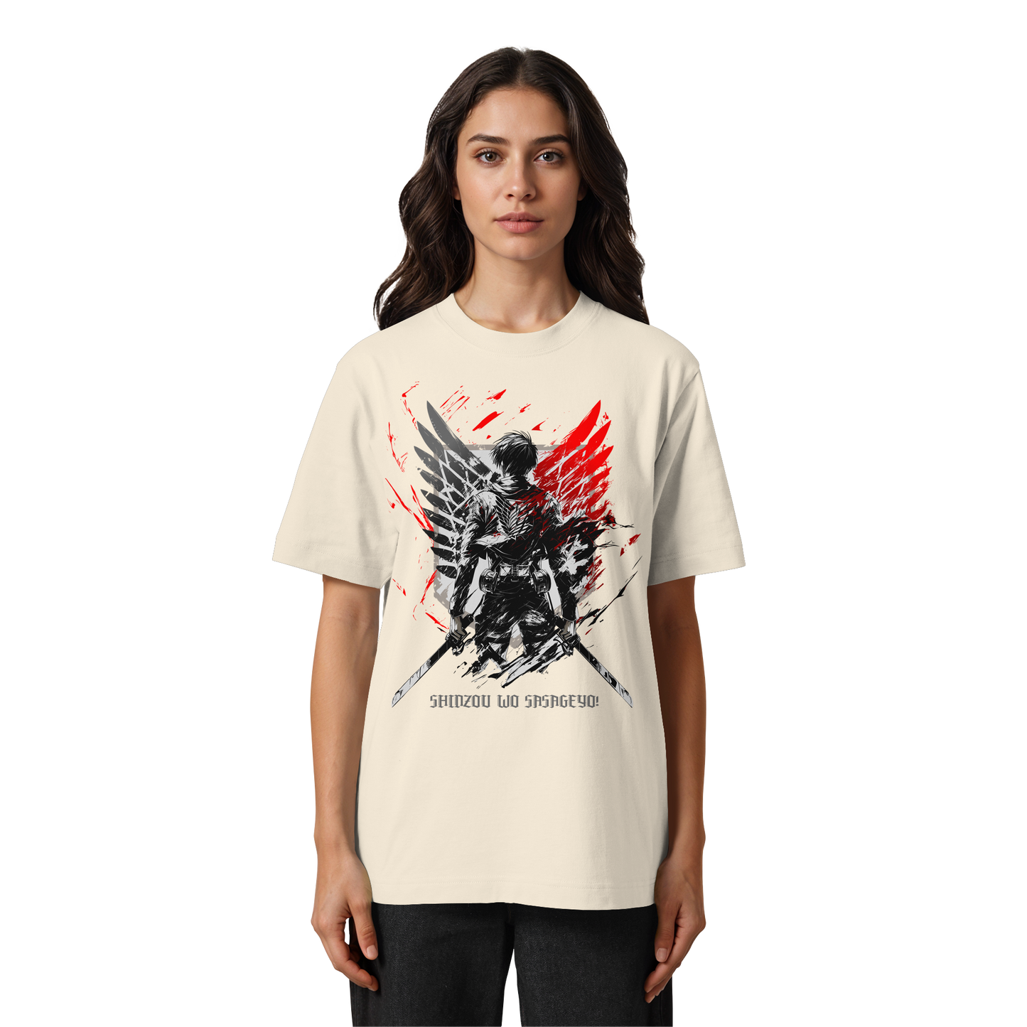 "Wings Of Resolve" Front Heavy Oversized Organic Shirt