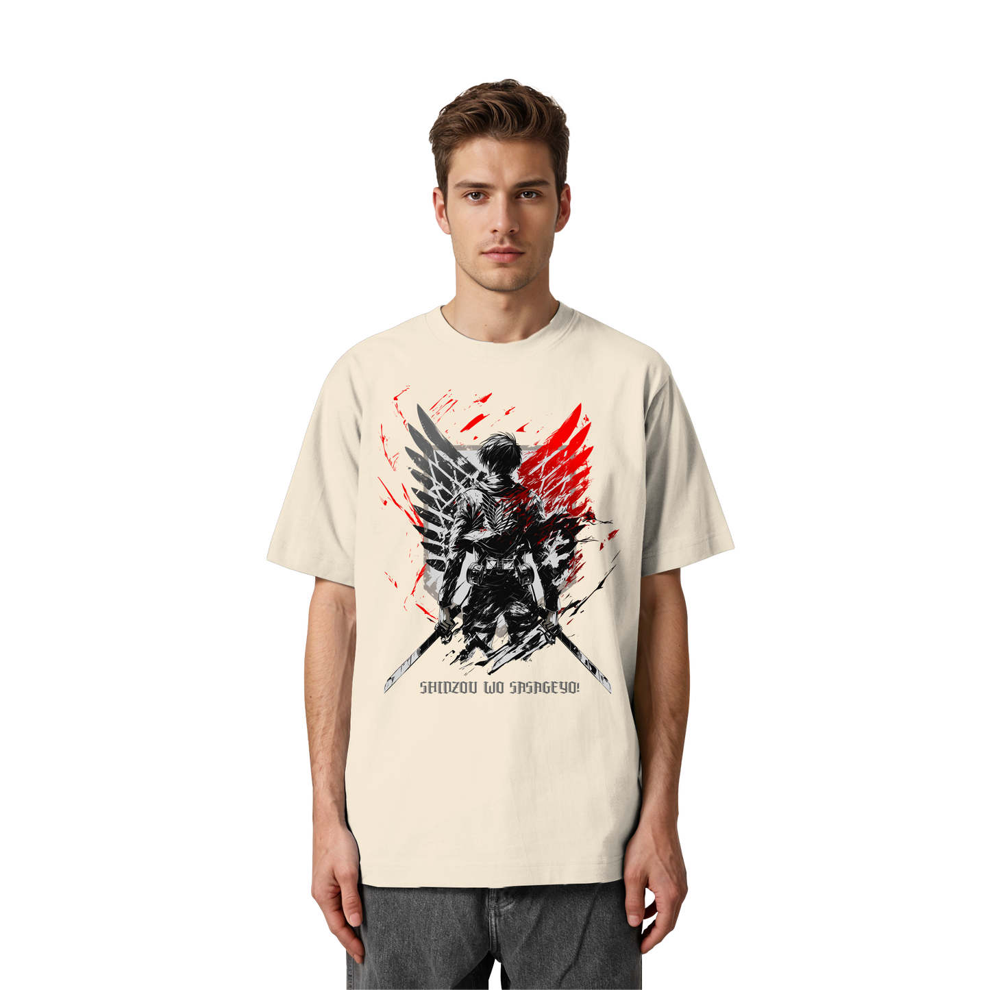 "Wings Of Resolve" Front Heavy Oversized Organic Shirt